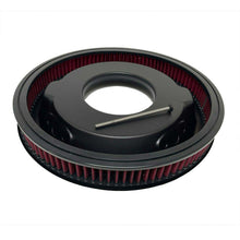 Load image into Gallery viewer, Small Block Chevy 327 - 14&quot; Round Air Cleaner Kit, Billet Top - Black