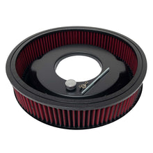 Load image into Gallery viewer, Small Block Chevy 350 Flag Logo - 14&quot; Round Air Cleaner Kit - Black