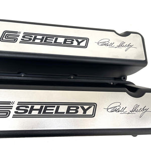 Big Block Ford 429/460 Black Valve Covers - Custom Shelby Signature Billet Top