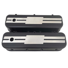 Load image into Gallery viewer, Big Block Chevy Flat Top Valve Covers with Custom Billet Top - Black