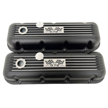 Load image into Gallery viewer, Big Block Chevy 572 Flag Logo Valve Covers & 14" Air Cleaner - Black