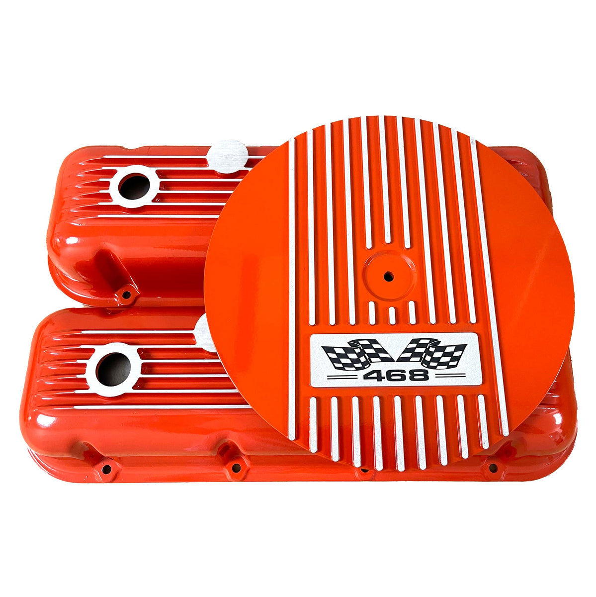 Big Block Chevy 468 Flag Logo Valve Covers & 13