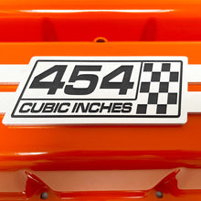 Load image into Gallery viewer, 454 Cubic Inches Big Block Chevy Valve Covers &amp; Air Cleaner Kit - Billet Top - Orange