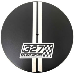 Small Block Chevy 327 - 14" Round Air Cleaner Kit, Billet Top - Black