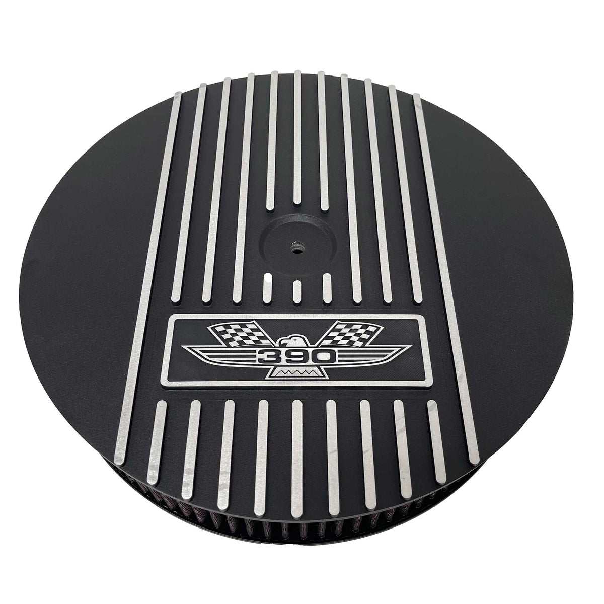 Ford FE 390 American Eagle 13" Round Air Cleaner Kit, Style 2 Black
