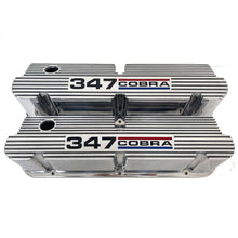 Load image into Gallery viewer, Ford Small Block Pentroof 347 Cobra Tall Valve Covers, 3 Color Logo - Polished