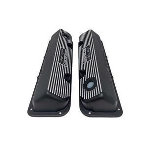 Ford 351 Cleveland Valve Covers - Shelby Logo - Style 2 - Black