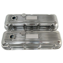 Load image into Gallery viewer, Chevy Big Block Classic Finned Valve Covers - Polished, Customizable Nameplate