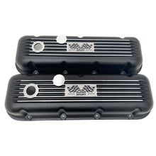 Load image into Gallery viewer, Big Block Chevy Super Sport Flag Logo, Classic Finned, Black Valve Covers