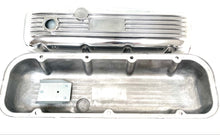 Load image into Gallery viewer, Big Block Chevy 396 Valve Covers, Classic Finned - Style 2 - Polished