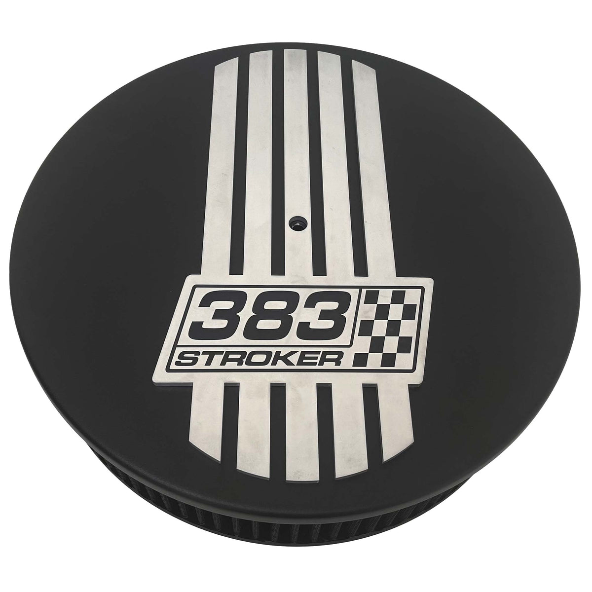 383 Stroker Ghost BowTie Chevy or Ford 12 Inch Oval Air Cleaner K&N Element