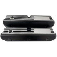 Load image into Gallery viewer, Ford BOSS 302, 351 Windsor Finned Custom Valve Covers - Black