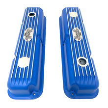 Load image into Gallery viewer, Ford FE 427 American Eagle Blue Valve Covers Short Finned