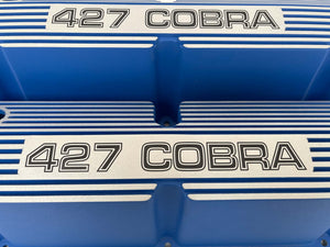 Ford Small Block Pentroof 427 Cobra Tall Valve Covers - Blue
