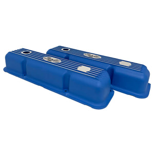Ford FE 352 American Eagle Short Finned Valve Covers - Blue