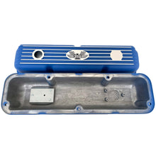 Load image into Gallery viewer, Ford FE 352 American Eagle Short Finned Valve Covers - Blue