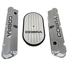 Load image into Gallery viewer, Ford Pentroof Cobra Polished Valve Covers &amp; 15&quot; Oval Air Cleaner Kit