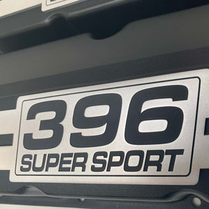 Chevy 396 Super Sport- Big Block Tall Slant Top Valve Covers - Black