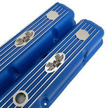 Load image into Gallery viewer, Ford FE 390 American Eagle Blue Valve Covers Short Finned