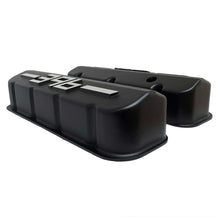 Load image into Gallery viewer, ansen big block chevy valve covers 396 black, side profile view