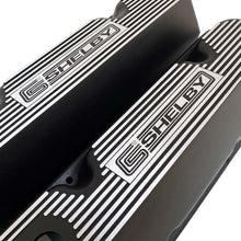 Load image into Gallery viewer, ansen custom engraving, ford carroll shelby valve covers, elite series, black, angled view