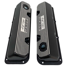 Load image into Gallery viewer, ansen custom engraving, ford carroll shelby signature valve covers, black, top view