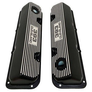 ford 393 cleveland valve covers, black, ansen usa, top view