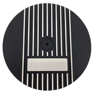 13" Round Finned Air Cleaner Kit - Custom - Black