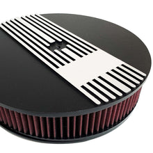 Load image into Gallery viewer, 13&quot; Round Narrow Fin Air Cleaner Kit - Custom - Black
