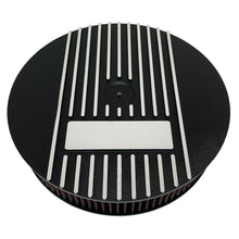 Load image into Gallery viewer, 13&quot; Round Finned Air Cleaner Kit - Custom - Black