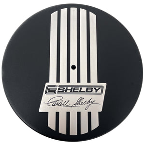 Carroll Shelby 14" Round Air Cleaner Kit, Billet Top, Style 1 - Black