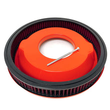 Load image into Gallery viewer, Chevy 383 Stroker 14" Raised Billet Top Air Cleaner - Orange