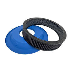 Load image into Gallery viewer, 14&quot; Round Custom Air Cleaner Lid Kit, Finned - Blue