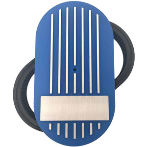 15" Oval Finned Air Cleaner Kit - Custom - Blue