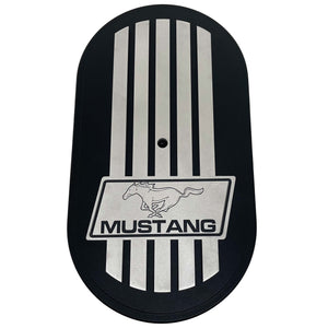 Ford Mustang - Billet Top 15" Oval Air Cleaner Kit - Black