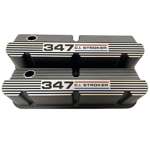 Ford Small Block Pentroof 347 C.I. Stroker Valve Covers - Tri-Color 1 - Black