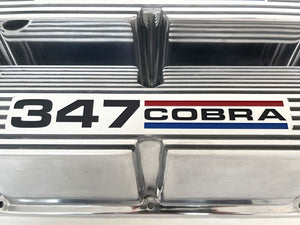 Ford Small Block Pentroof 347 Cobra Valve Covers - Tri-Color 1 - Polished