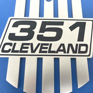 351 Cleveland Custom Raised Billet Top 15" Oval Air Cleaner Lid Kit - Blue