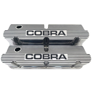 Ford Small Block Pentroof COBRA Valve Covers - Polished