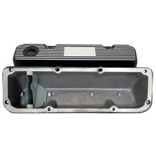 Load image into Gallery viewer, Ford 351 Cleveland - Cougar Logo - Finned Valve Covers - Black