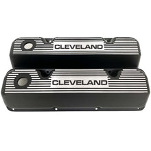 Load image into Gallery viewer, Ford 351 Cleveland Logo Finned Valve Covers - Black