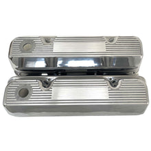 Load image into Gallery viewer, Ford 351 Cleveland - Finned Long Plate Valve Covers - Custom - Polished