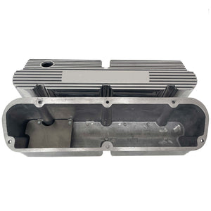 Ford Small Block Pentroof Finned Valve Covers - Custom - Polished