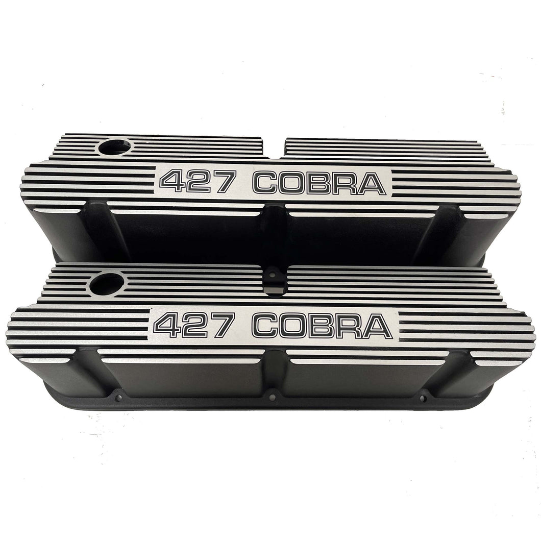 Ford Small Block Pentroof 427 Cobra Tall Valve Covers - Black