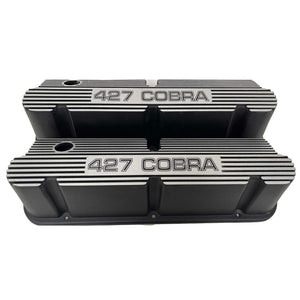 Ford Small Block Pentroof 427 Cobra Valve Covers - Black