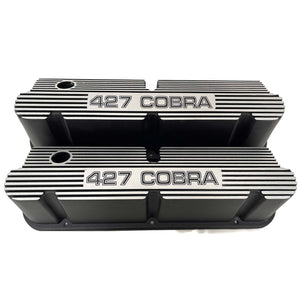 Ford Small Block Pentroof 427 Cobra Valve Covers - Black