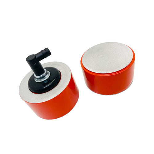 Orange Die-Cast Valve Cover Breather & PCV Valve - Sanded Top - Custom