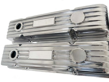 Load image into Gallery viewer, Small Block Chevy Classic Finned Valve Covers, Custom - Polished