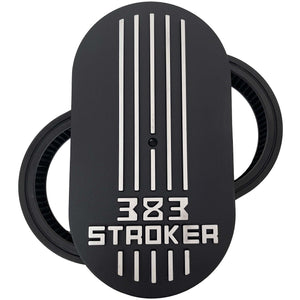 383 STROKER Raised Logo Tall Valve Covers & Air Cleaner Kit - Black