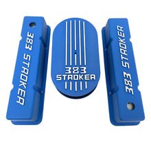 Load image into Gallery viewer, 383 STROKER Raised Logo Tall Valve Covers &amp; Air Cleaner Kit - Blue
